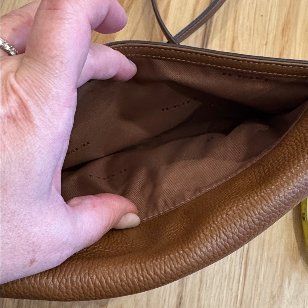 Coach Crosstown Crossbody in Brown Pebbled Leather 53083 EUC Silver Hardware - Picture 14 of 14